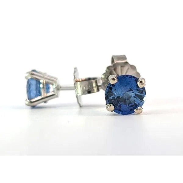 14kt White Gold Sapphire Studs