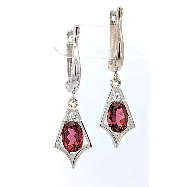 14kw Tourmaline and Diamond Earrings