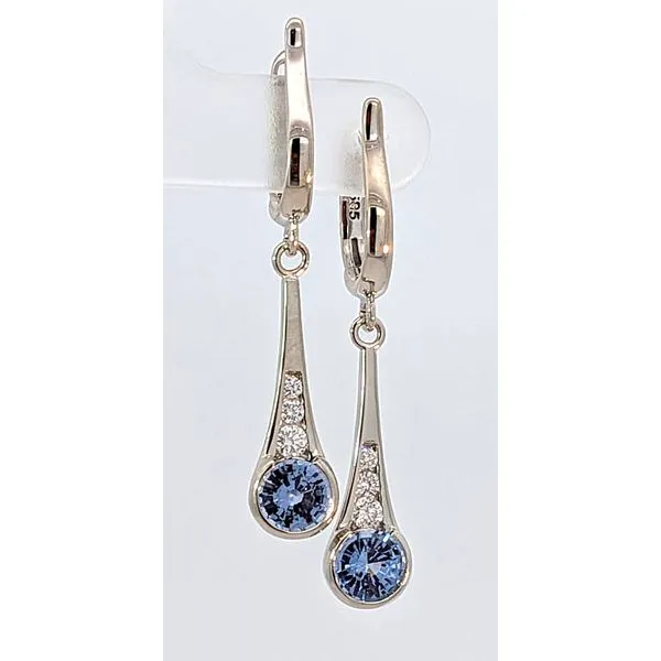 14kw Sapphire and Diamond Earrings