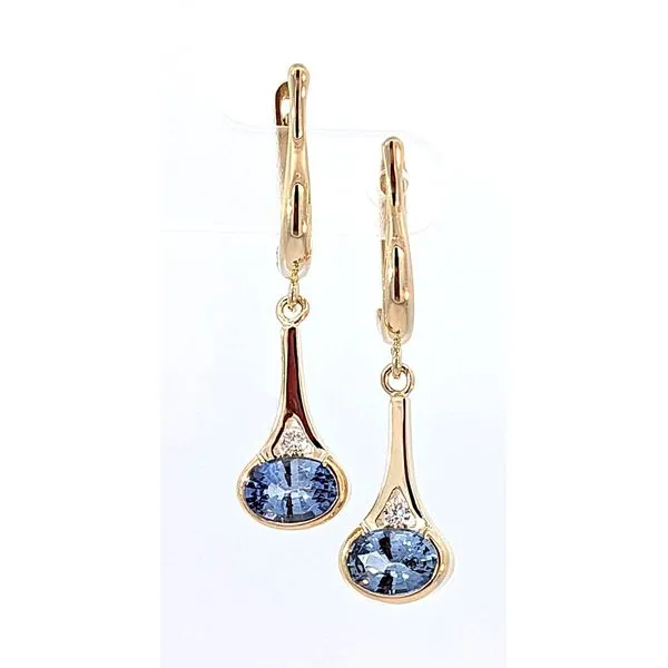 14ky Sapphire and Diamond Earrings