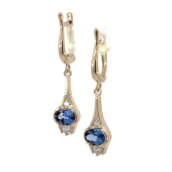 14ky Sapphire and Diamond Earrings