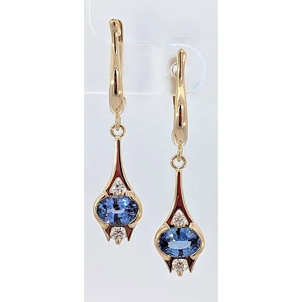 14ky Sapphire and Diamond Earrings