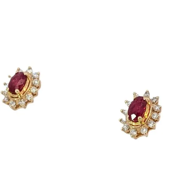 14ky Ruby and Diamond Earrings Charles Frederick Jewelers Chelmsford, MA