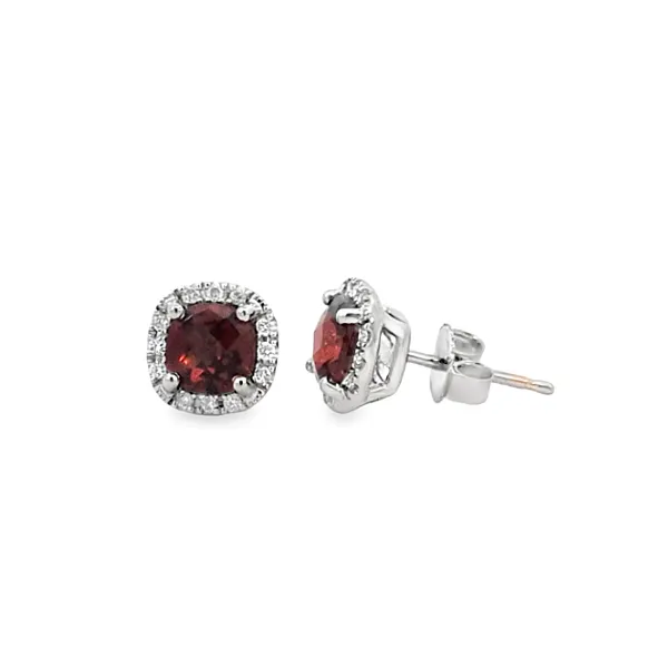 14kw Garnet and Diamond Earrings Charles Frederick Jewelers Chelmsford, MA