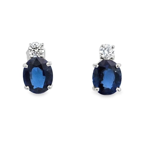 14kw Sapphire and Diamond Earrings Charles Frederick Jewelers Chelmsford, MA