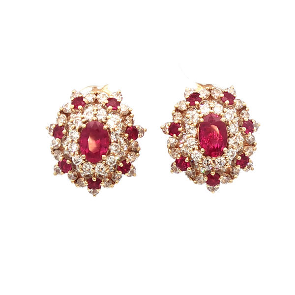 14y Ruby and Diamond Earrings Charles Frederick Jewelers Chelmsford, MA
