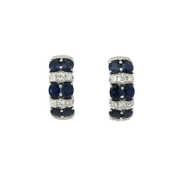 14kw Sapphire and Diamond Earrings Image 2 Charles Frederick Jewelers Chelmsford, MA