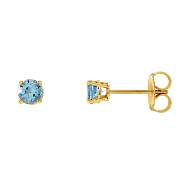 .32ctw Aquamarine Stud Earrings Charles Frederick Jewelers Chelmsford, MA