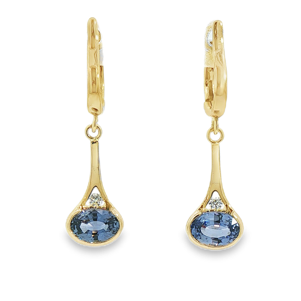 1.94ctw Sapphire and Diamond Earrings Charles Frederick Jewelers Chelmsford, MA