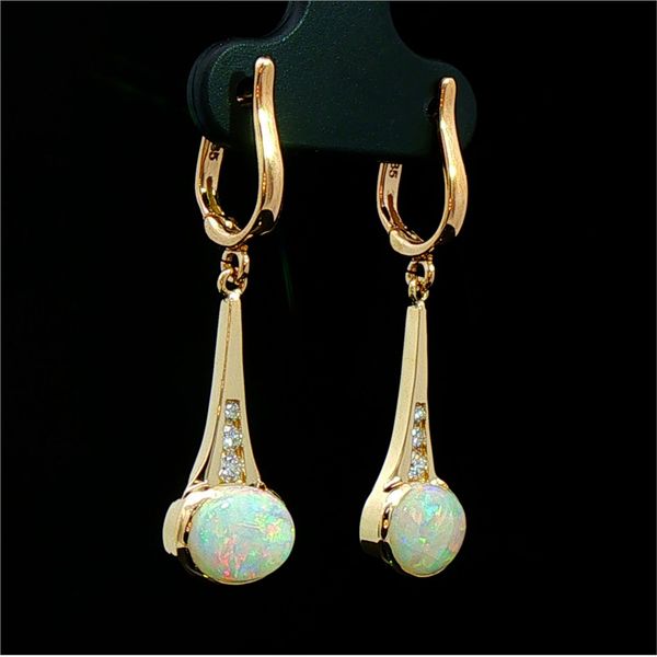 2.24ctw Opal and Diamond Earrings Image 2 Charles Frederick Jewelers Chelmsford, MA