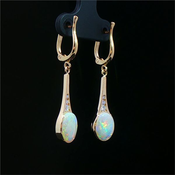 2.59ctw Opal and Diamond Earrings Image 2 Charles Frederick Jewelers Chelmsford, MA