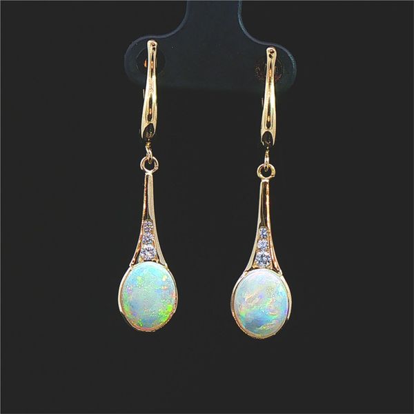 2.59ctw Opal and Diamond Earrings Charles Frederick Jewelers Chelmsford, MA