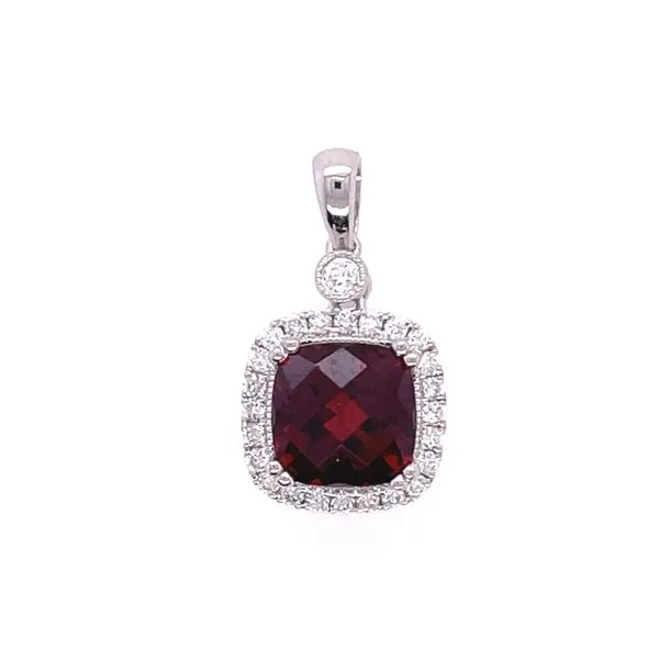 14KW Garnet & Diamond Pendant similar item image