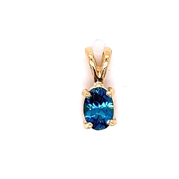 14KY Blue Topaz Pendant-Estate Charles Frederick Jewelers Chelmsford, MA