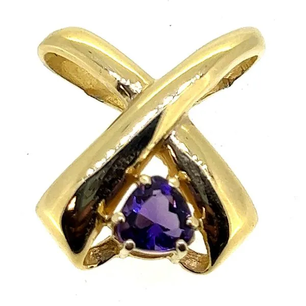 14KY Trillon Cut Amethyst Pendant Charles Frederick Jewelers Chelmsford, MA