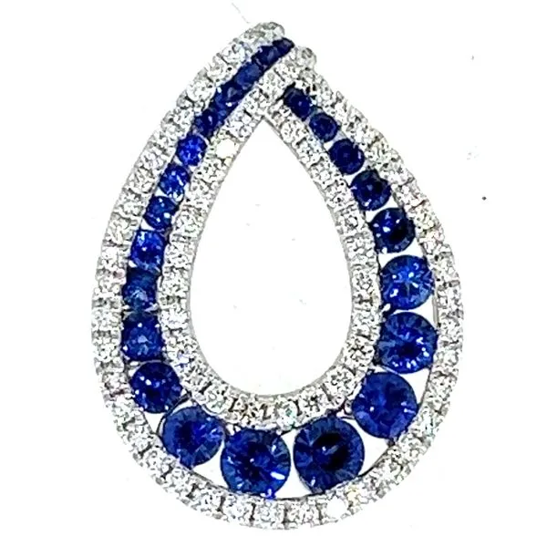 14KW Sapphire And Diamond Pendant Charles Frederick Jewelers Chelmsford, MA