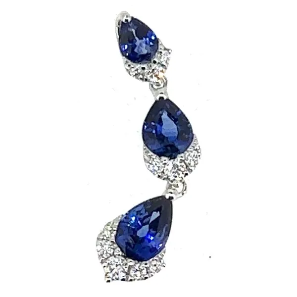 14KW Sapphire And Diamond Pendant Charles Frederick Jewelers Chelmsford, MA