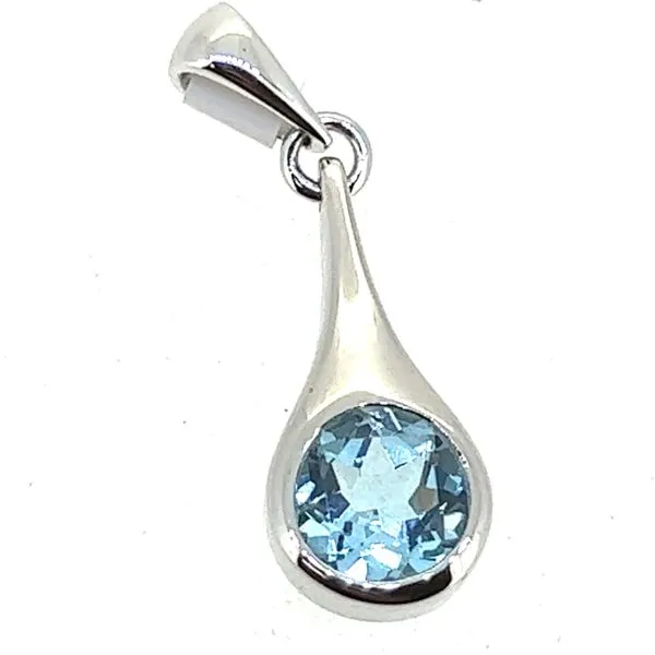Sterling Blue Topaz Pendant Charles Frederick Jewelers Chelmsford, MA
