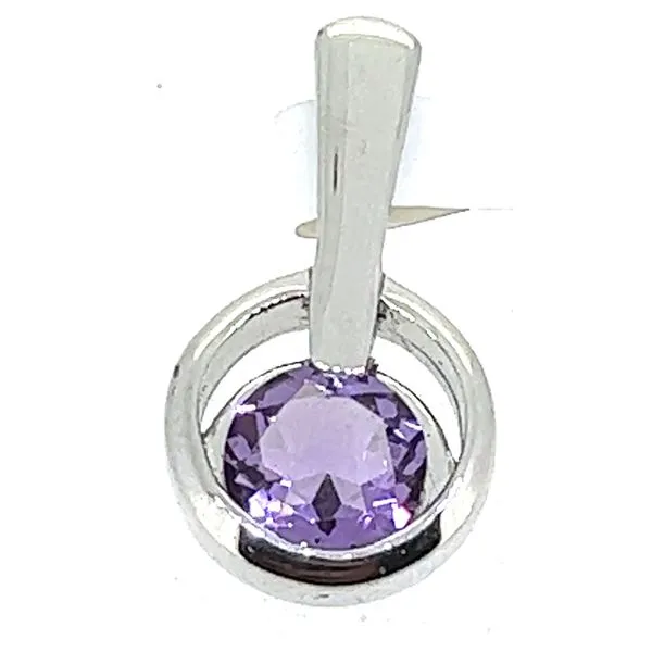 Sterling Amethyst Drop Pendant Charles Frederick Jewelers Chelmsford, MA