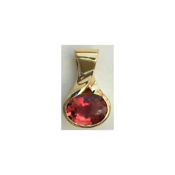 14KY 1.45ct Pink Tourmaline Pendant Charles Frederick Jewelers Chelmsford, MA