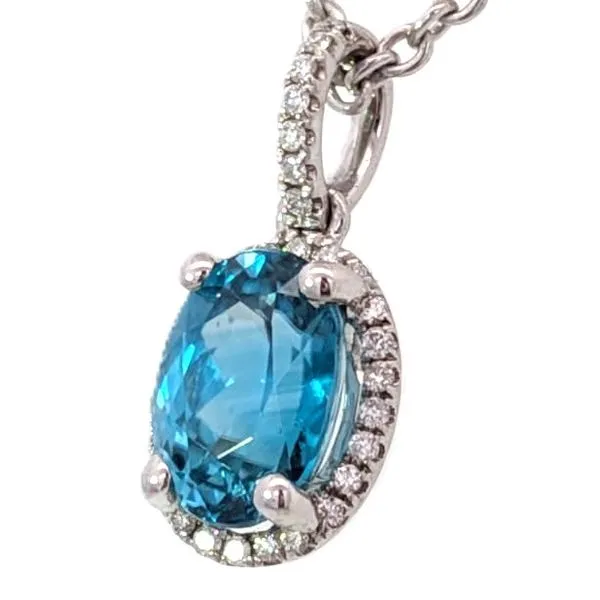 14kw Zircon and Diamond Pendant Image 2 Charles Frederick Jewelers Chelmsford, MA