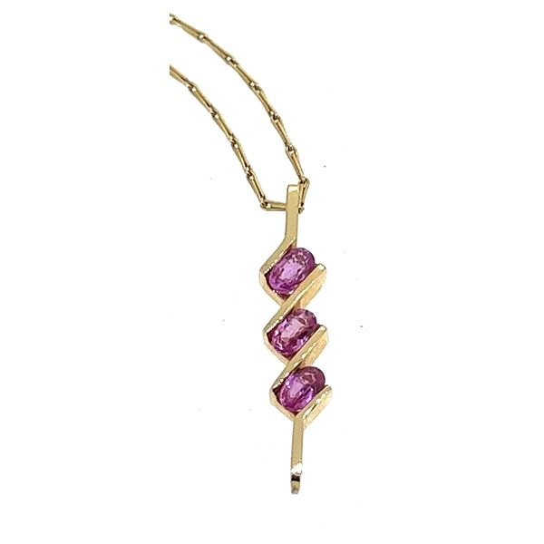 14KY Pink Sapphire Pendant Charles Frederick Jewelers Chelmsford, MA
