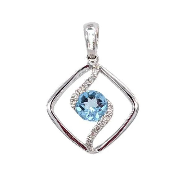 14kw Topaz and Diamond Pendant Charles Frederick Jewelers Chelmsford, MA