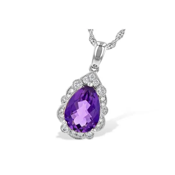 14KW Amethyst Diamond Pendant similar item image
