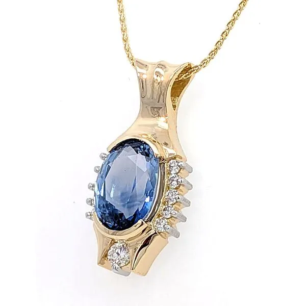18ky Sapphire Pendant