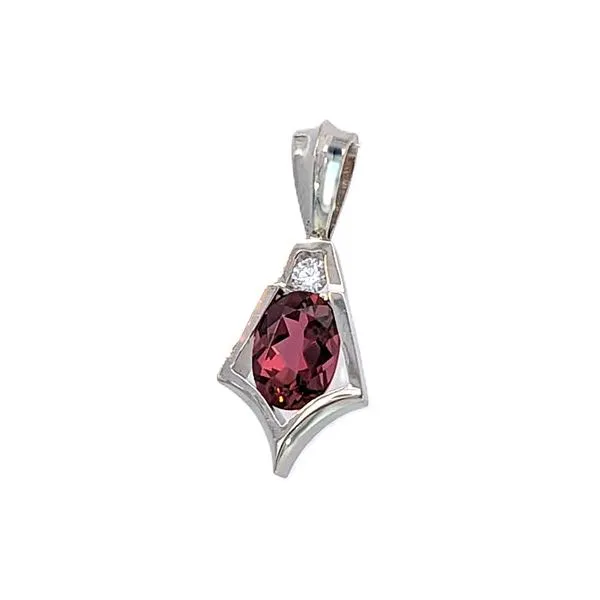 14kw Tourmaline and Diamond Pendant