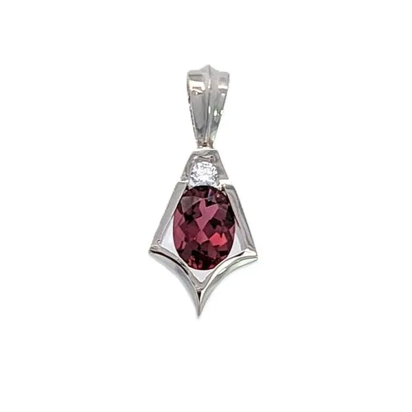 14kw Tourmaline and Diamond Pendant