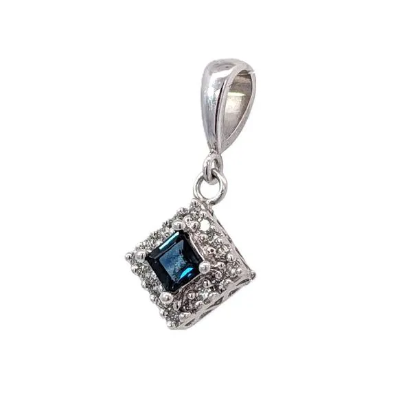 14kw Sapphire and Diamond Pendant Image 2 Charles Frederick Jewelers Chelmsford, MA