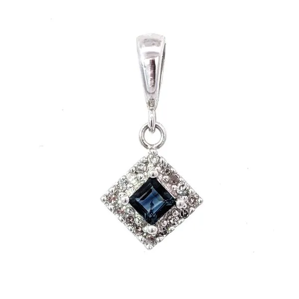 14kw Sapphire and Diamond Pendant Charles Frederick Jewelers Chelmsford, MA