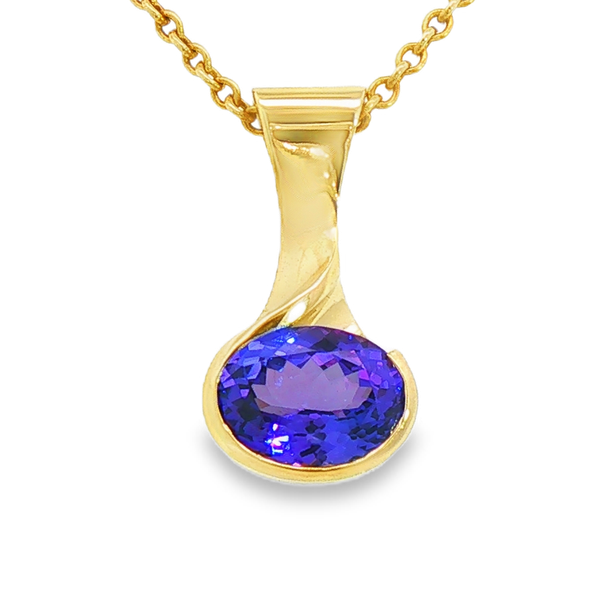 2.23ct Tanzanite Pendant Charles Frederick Jewelers Chelmsford, MA