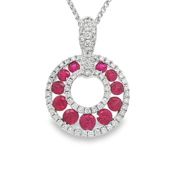 1.03ctw Ruby and Diamond Pendant Charles Frederick Jewelers Chelmsford, MA