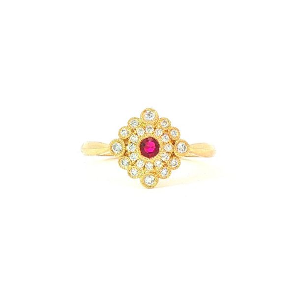 14KT Ruby & Diamond Ring Charles Frederick Jewelers Chelmsford, MA
