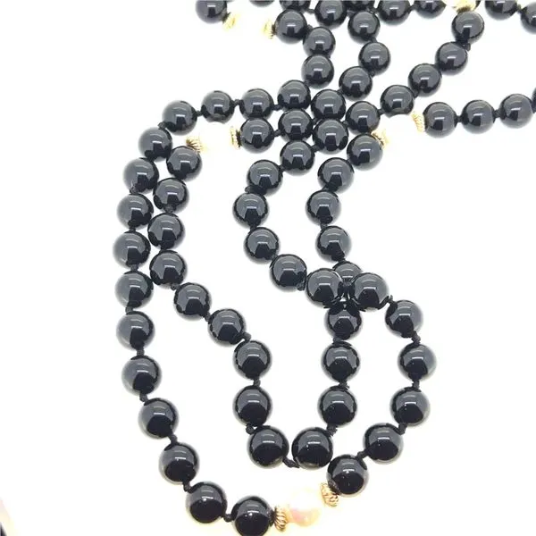 14KY Onyx Bead Necklace Charles Frederick Jewelers Chelmsford, MA