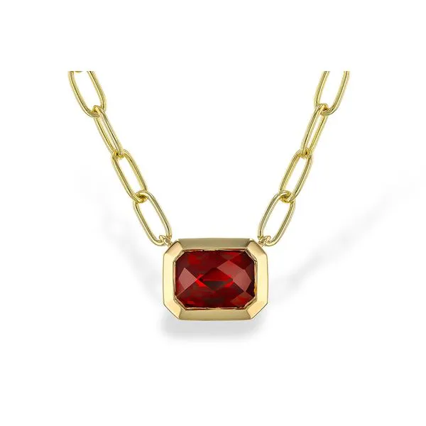 14KY Garnet Necklace 1.45ct 18in