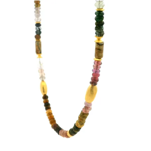 Joyla Multi-Color Tourmaline 24k Vermeil Necklace Image 2 Charles Frederick Jewelers Chelmsford, MA