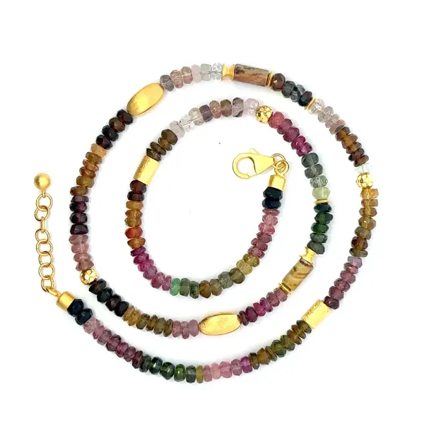 Joyla Multi-Color Tourmaline 24k Vermeil Necklace Charles Frederick Jewelers Chelmsford, MA