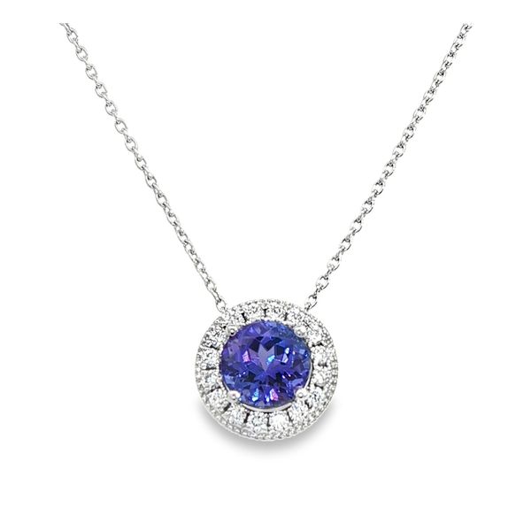 14kw Tanzanite and Diamond Necklace Charles Frederick Jewelers Chelmsford, MA