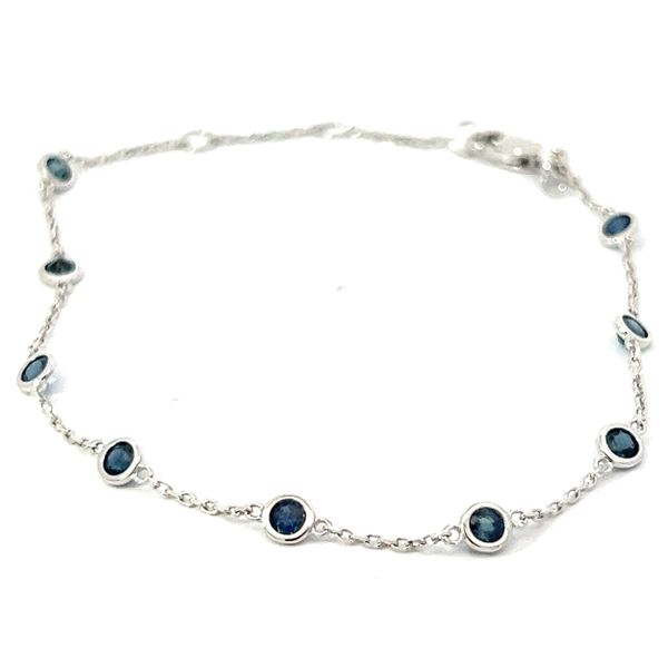 14KW Blue Sapphire Bracelet Charles Frederick Jewelers Chelmsford, MA