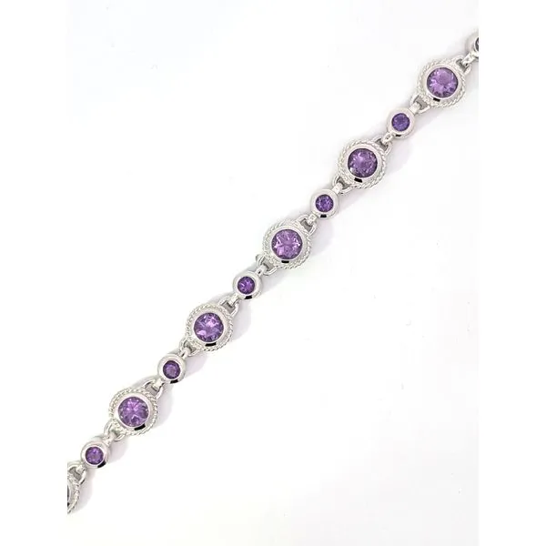 Sterling Silver Amethyst Bracelet