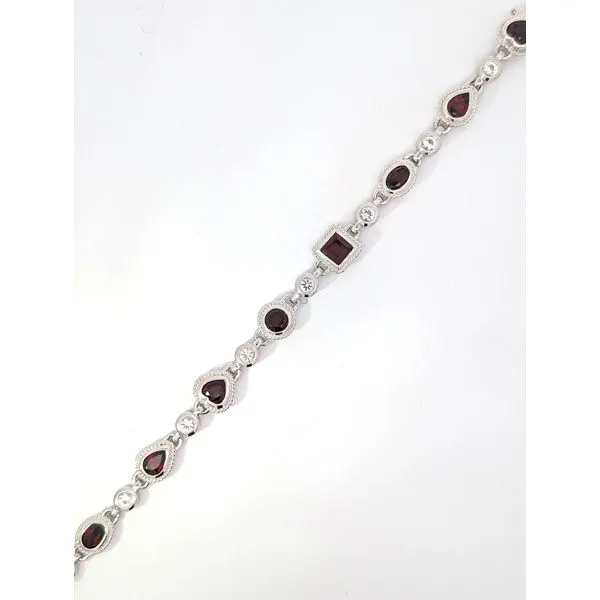 Sterling Silver Garnet Bracelet Charles Frederick Jewelers Chelmsford, MA