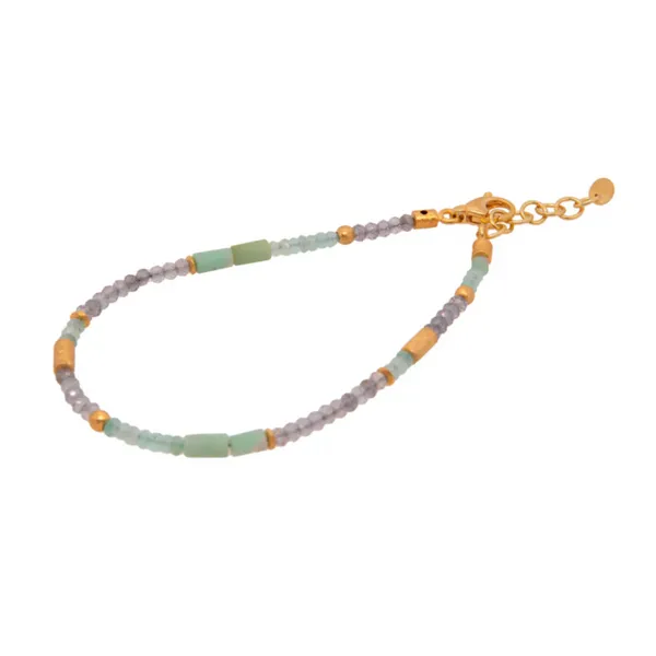 Joyla Chrysoprase and Labradorite 24k Vermeil Bracelet Charles Frederick Jewelers Chelmsford, MA