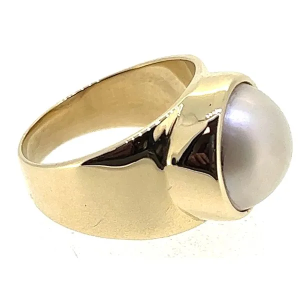 14KY 12mm Mobe Pearl Bezel Set.-Estate Image 2 Charles Frederick Jewelers Chelmsford, MA