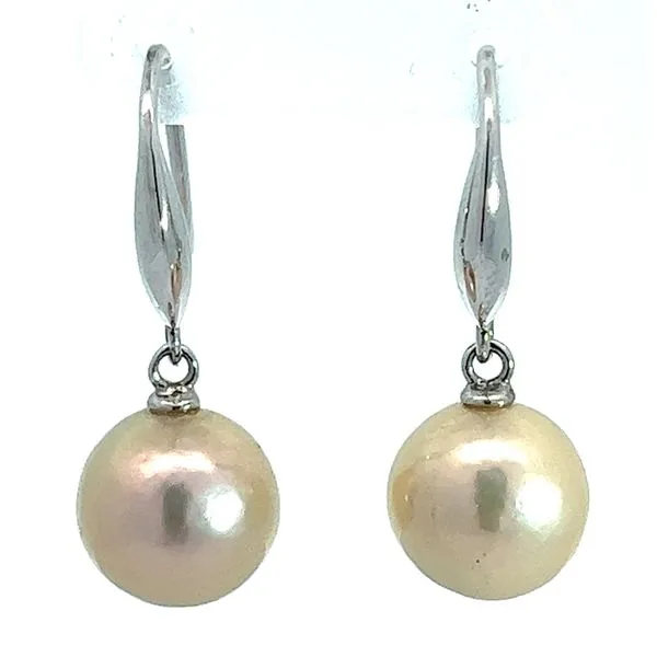 Sterling 11mm Fresh Water Pearl Drop Earrings Charles Frederick Jewelers Chelmsford, MA