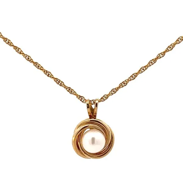 14KY 5.5mm Cultured Salt Water Pearl Pendant Charles Frederick Jewelers Chelmsford, MA