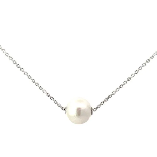 Sterling 11-12mm Freshwater Cultured Pearl Solitaire Pendant similar item image