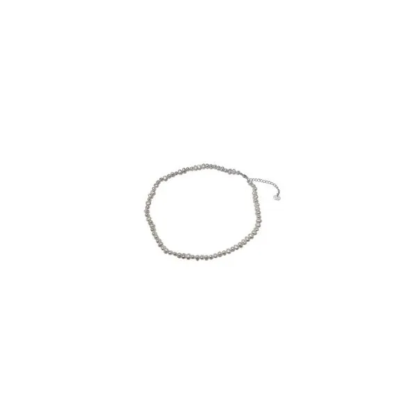 Lola Pearl Nugget Choker Silver 16